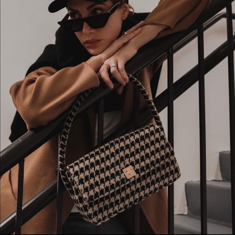 Anine Bing Houndstooth Nico Bag.